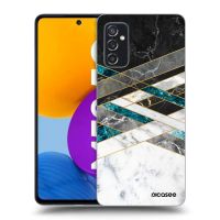 Silikónový prehľadný obal pre Samsung Galaxy M52 5G - Black & White geometry