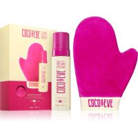 Coco & Eve Sunny Honey Ultimate Glow Kit samoopalovací pěna s aplikační rukavicí Dark (new pack) 200 ml