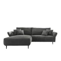 P & B ROHOVÁ SEDAČKA, textil, antracitová