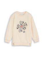 TOM TAILOR Sweater majica  svijetlobež / brokat / antracit siva