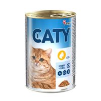 Akinu CATY Drůbeží kousky v omáčce konzerva pro kočky 415 g