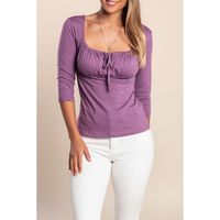 3/4-Arm Top, Lila