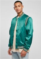 Satin College Jacket Green