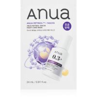 Anua Retinol + Niacin Night Care Mask тканинна маска проти зморшок для вирівнювання тону шкіри 24 мл