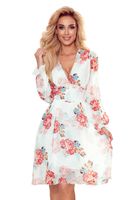 Women's chiffon dress with neckline Numoco