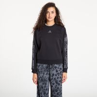 Bluza adidas W Animal Print French Terry 3 Stripes Sweatshirt Black/ Multicolor S