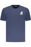 Męska koszulka T-shirt US Grand Polo w kolorze niebieskim