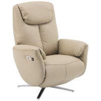 Livetastic MASÁŽNE KRESLO, textil, koža, taupe