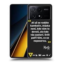 Silikónový čierny obal pre Xiaomi Poco X6 Pro - Kazma - SVĚT PATŘÍ TĚM, CO SE NEPOSEROU