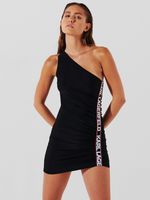 Karl Lagerfeld Elongated Logo Dress Ruha Fekete