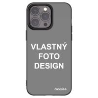 Silikónový čierny obal pre Apple iPhone 15 Pro Max - Vlastný fotka/motiv