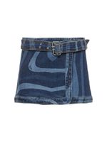 Denim Mini Skirt W/belt