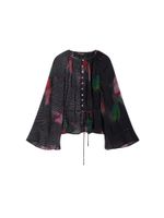 Desigual Bluza  plava / zelena / svijetloroza / crna