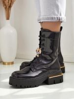 Resti Women's patent leather worker ankle boots Tesiolle