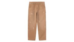 Carhartt WIP Double Knee Pant 'Dearborn' Canvas Muškarci - Hlače Carhartt WIP - Smeđa - I036274_HZ_B7-32-32 - Size: 32-32