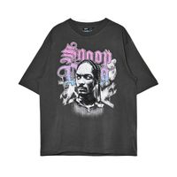 Cropp - Majica kratkih rukava s printom Snoop Dogg - tamnosivo