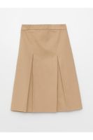 LC Waikiki Pleated Girl's Skirt with Elastic Waist