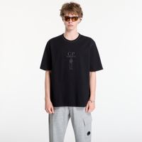 T-shirt C.P. Company Mercerized Jersey 30/2 Twisted Short Sleeve Logo T-Shirt Black L