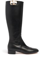 30mm Vlogo Leather Tall Boots