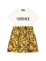 Printed Cotton Jersey & Poplin Dress