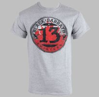 Herren T-Shirt Black Sabbath - 13 Flame Circle - Grey - ROCK OFF M