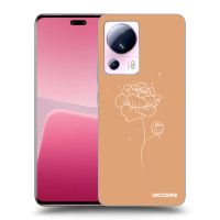 Silikónový čierny obal pre Xiaomi 13 Lite - Peonies