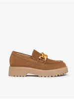 Brown women's loafers on platform NeroGiardini - Women