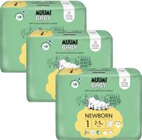 Muumi Baby 1 Newborn 2-5 kg, mesačné balenie eko plienok