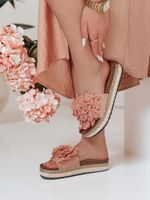 Női virágos flip-flop KWIATARIS rózsaszín Dstreet