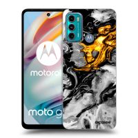 Silikónový čierny obal pre Motorola Moto G60 - Black Gold 2