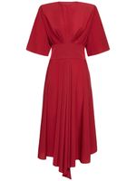 Shiny Jersey Midi Dress