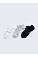 LC Waikiki Lcwk Women's Polka Dot Ankle Socks 3 Pack