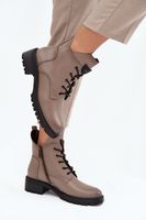 Fűtött női blokk sarkú csizmák Vinceza