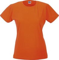 Dámské bavlněné měkčené tričko Slim fit Russell Barva: Oranžová, Velikost: S Z155F