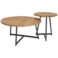 Boxxx SADA KONFERENČNÝCH STOLÍKOV, čierna, divoký dub, drevo, kov, 60/60/40 cm