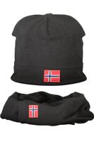 Czapka i szalik z flagą Norwegii