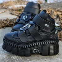 Boots NEW ROCK - VEGAN NEGRO Pu VEGAN 43