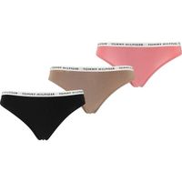 Tommy Hilfiger 3P THONG Дамски бикини, тип прашка, микс, размер