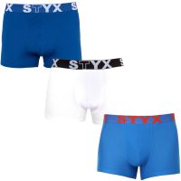 3PACK pánské boxerky Styx sportovní guma nadrozměr vícebarevné (3R96817) 4XL