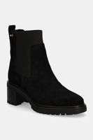 Semišové topánky chelsea Tommy Hilfiger FLAG MID HEEL SUEDE CHELSEA