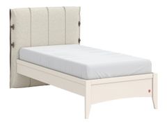 Študentská posteľ 100x200cm s čalúneným čelom meryn - béžová