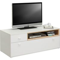 Hom`in SKRINKA POD TV, biela, farba duba, 130/48/50 cm