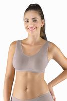 Podprsenkový top Gina 07016P - ECO bambus Hnědo-šedá L/XL