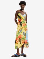 Desigual Tropical Leaves Kleid Gelb