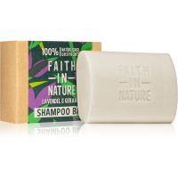 Faith In Nature Lavender & Geranium organski trdi šampon s sivko 85 g