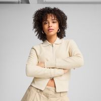 Puma PREMIUM ESS Strickjacke Damen | Mit Plain | Alpine Snow | Größe: L