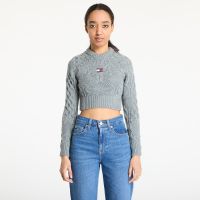 Sweter Tommy Jeans Badge Star Cable Sweater Gray S