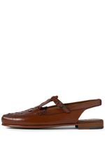 15mm Roqueta Leather Slingback Flats