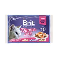 Brit Premium Cat Delicate Fillets in Jelly Dinner Plate 340g (4x85g)