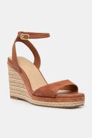 Kožené sandále Tommy Hilfiger LEATHER & SUEDE HIGH WEDGE ESPAD